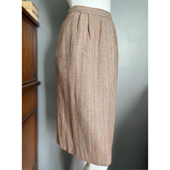 Vintage wool blend tweed career skirt - Picture 1 of 13